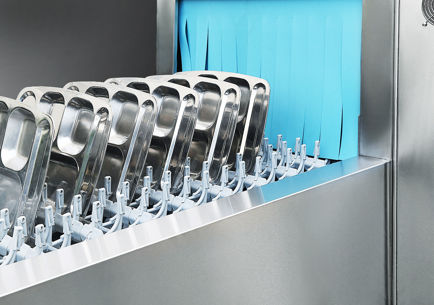 自动除渣餐具餐盒洗濯烘干线